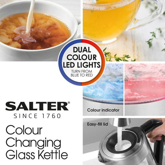 Colour Changing Glass Kettle