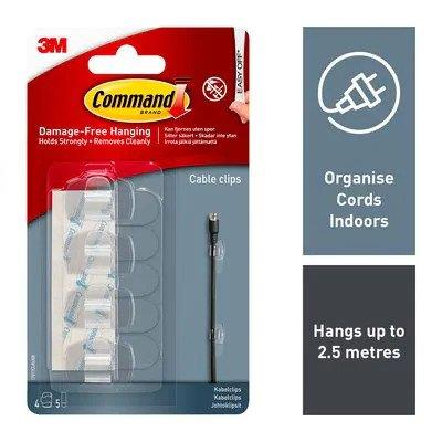 Command Clear Round Cord Clips