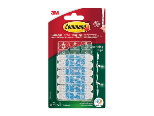 3M - Command Outdoor Damage-Free Decorating Clips Self Adhesive Hooks | Snape & Sons