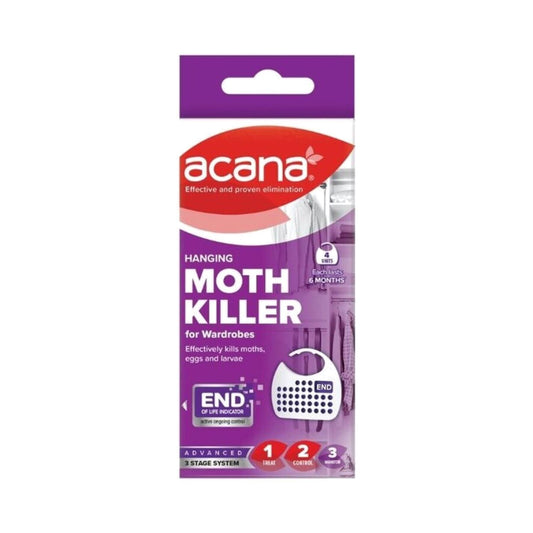 Acana Lavender Fresh Hanging Wardrobe Moth Killer x4 Pack Moth Control | Snape & Sons
