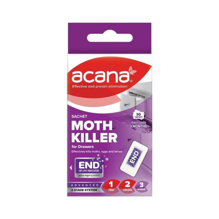 Acana Lavender Fresh Moth Killer Drawer Sachets x20 Pack Moth Control | Snape & Sons