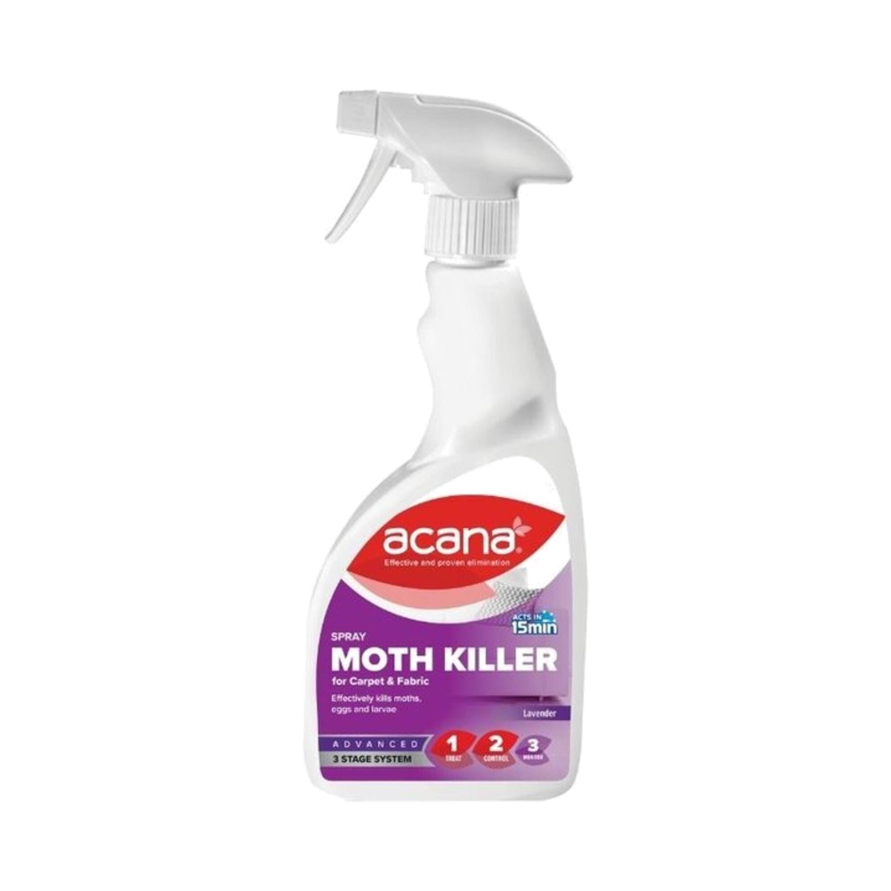 Acana Moth Killer Carpet & Fabric Spray 500ml Moth Control | Snape & Sons