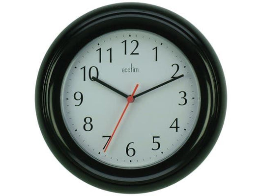 Acctim - Black Wycombe Wall Clock Wall Clocks | Snape & Sons