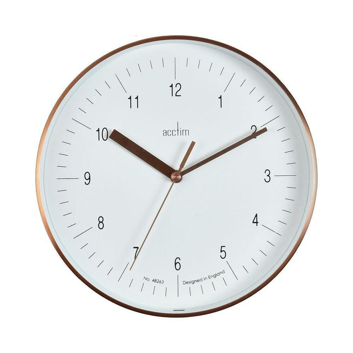 Acctim - Colt Silent 20cm Wall Clock Light Face Wall Clocks | Snape & Sons