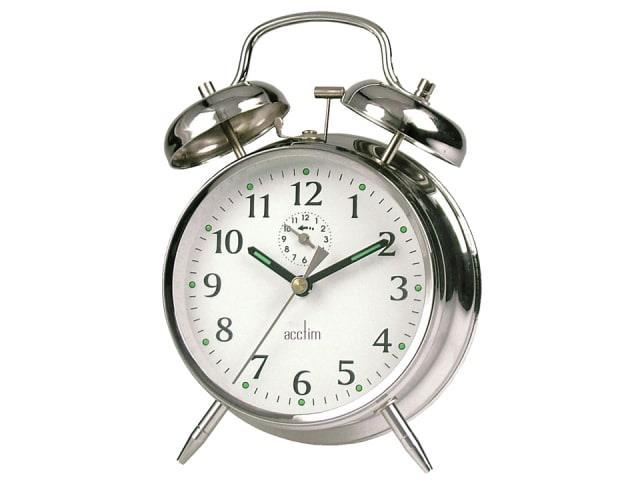 Acctim - Saxon Springwound Alarm Clock Analogue Alarm Clock | Snape & Sons