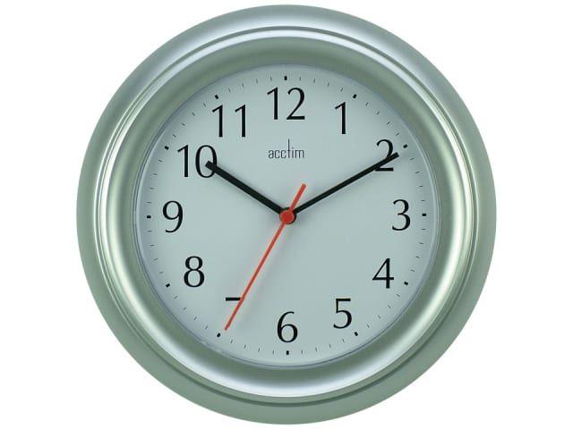 Acctim - Silver Wycombe Wall Clock Wall Clocks | Snape & Sons