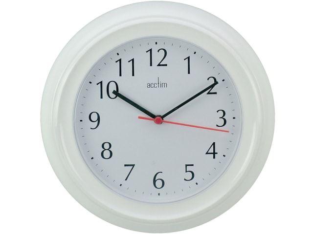 Acctim - White Wycombe Wall Clock Wall Clocks | Snape & Sons