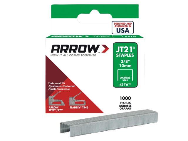 Arrow - JT-21 Staples 10mm x1000 Staples | Snape & Sons