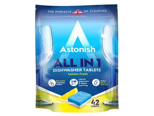 Astonish - All-in-One Lemo Fresh Dishwasher Tablets x42 Dishwasher Tablets | Snape & Sons