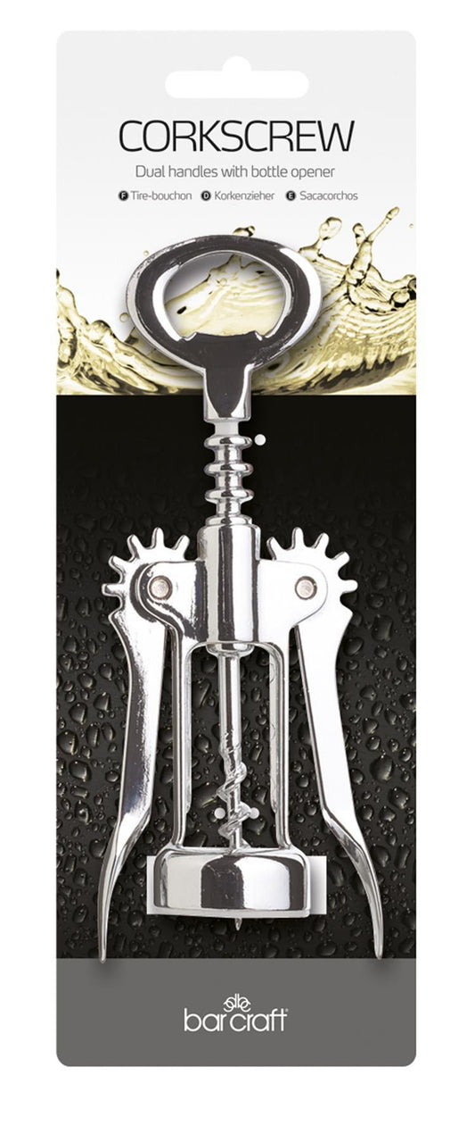 BarCraft - Chrome Winged Corkscrew Corkscrews & Bottle Openers | Snape & Sons