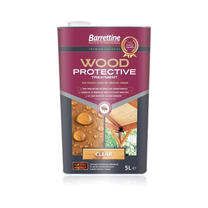 Barrettine - Wood Protective Treatment Clear 5L Wood Preservers | Snape & Sons