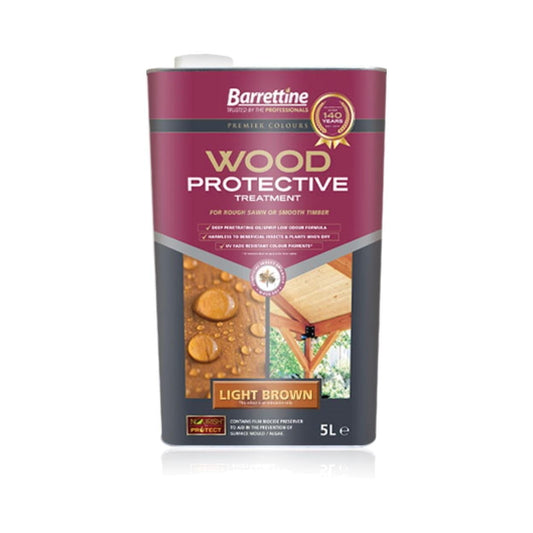 Barrettine - Wood Protective Treatment Light Brown 5L Wood Preservers | Snape & Sons
