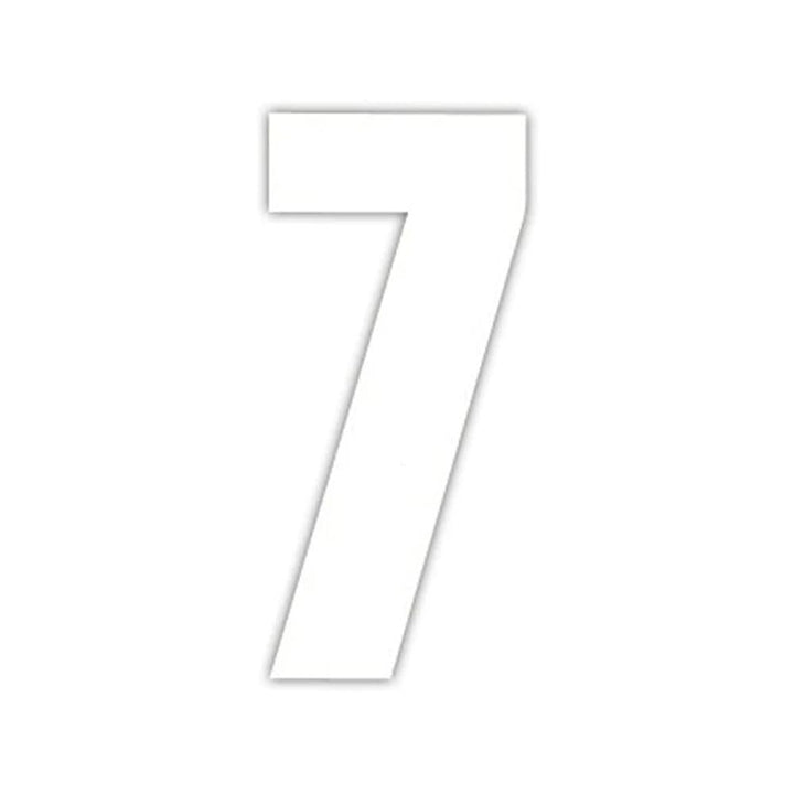 Best Hardware - Large White Wheelie Bin Vinyl Numeral No.7 Door Numerals | Snape & Sons