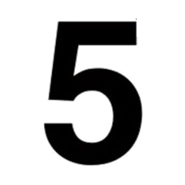Best Hardware - Small Black Vinyl Numeral No.5 Door Numerals | Snape & Sons