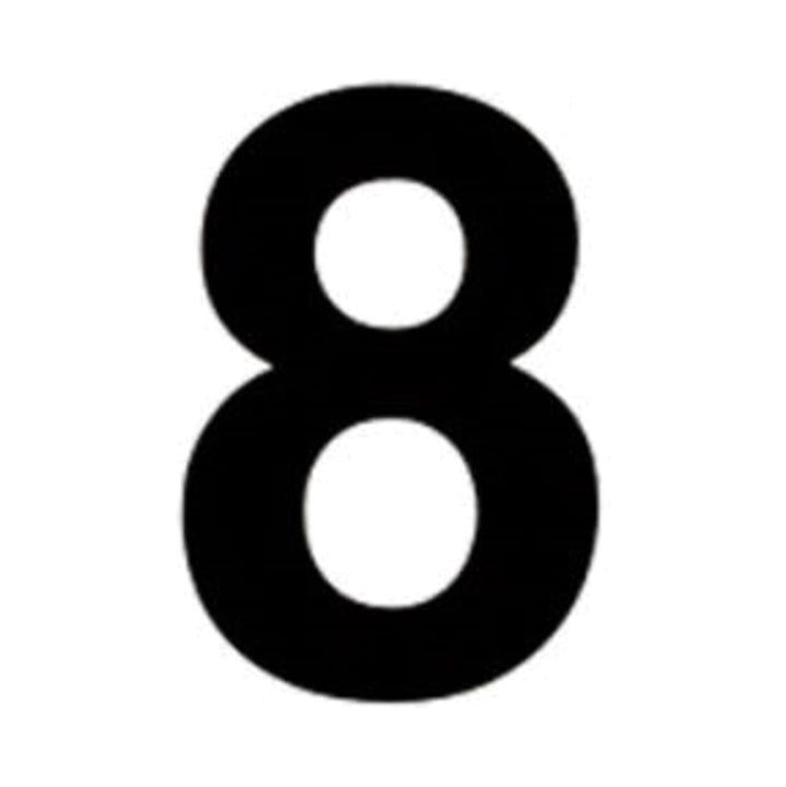 Best Hardware - Small Black Vinyl Numeral No.8 Door Numerals | Snape & Sons
