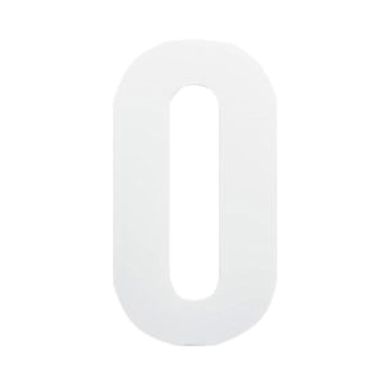 Best Hardware - Small White Vinyl Numeral No.0 Door Numerals | Snape & Sons