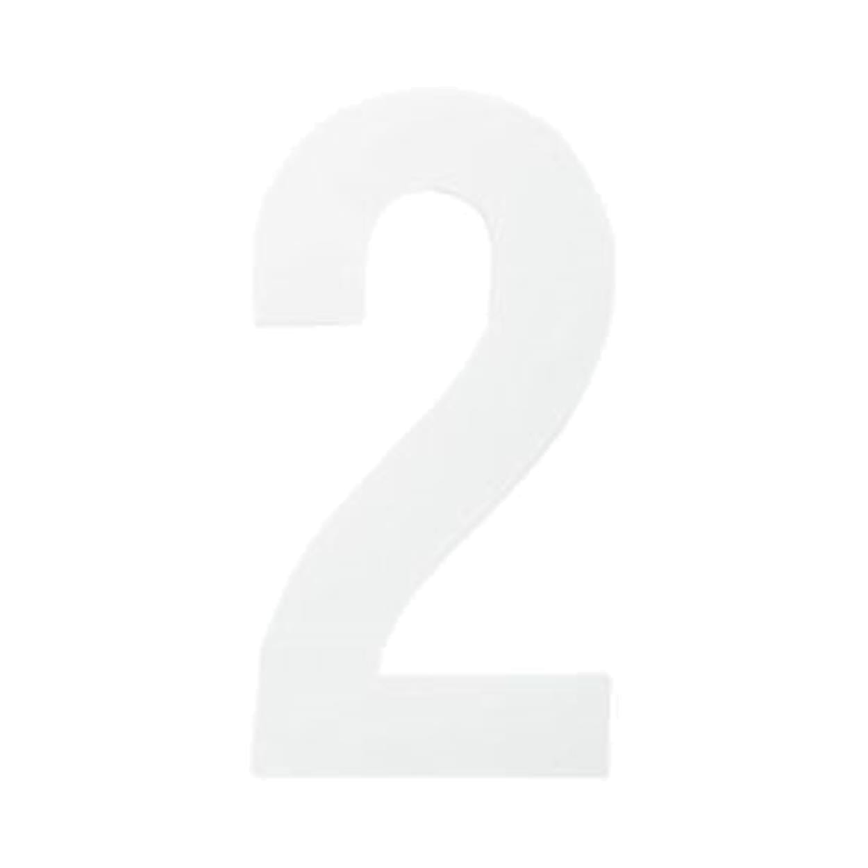 Best Hardware - Small White Vinyl Numeral No.2 Door Numerals | Snape & Sons