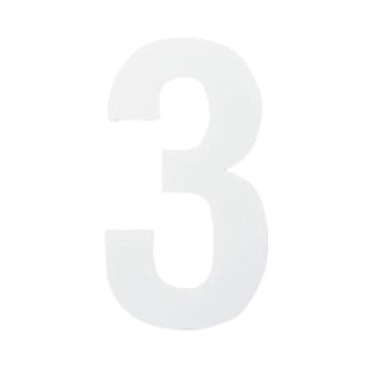 Best Hardware - Small White Vinyl Numeral No.3 Door Numerals | Snape & Sons