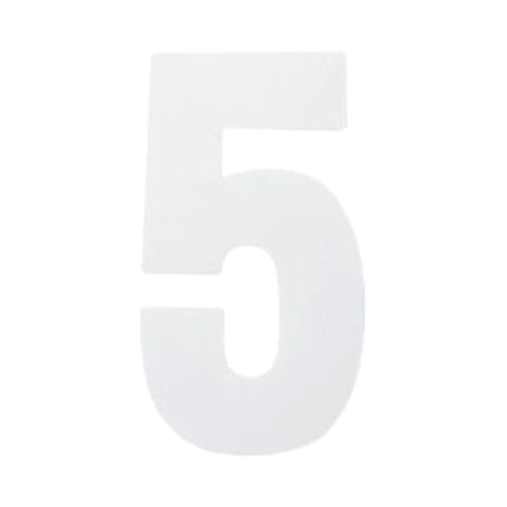 Best Hardware - Small White Vinyl Numeral No.5 Door Numerals | Snape & Sons