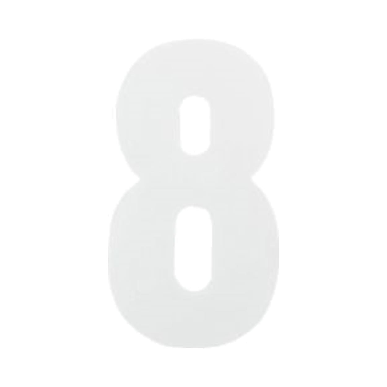 Best Hardware - Small White Vinyl Numeral No.8 Door Numerals | Snape & Sons