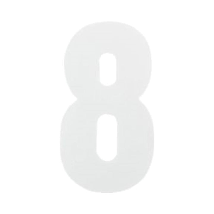 Best Hardware - Small White Vinyl Numeral No.8 Door Numerals | Snape & Sons