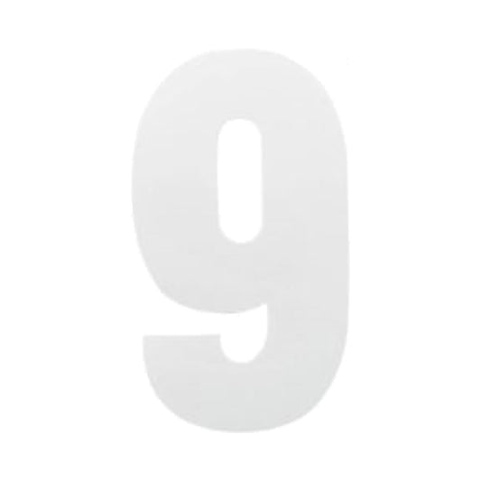 Best Hardware - Small White Vinyl Numeral No.9 Door Numerals | Snape & Sons
