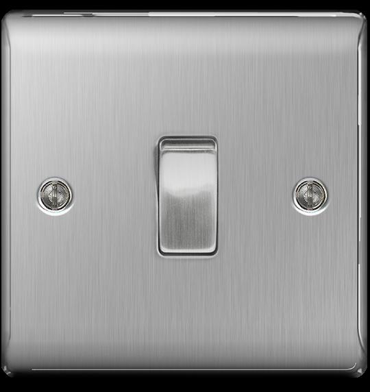 BG Electrical - Nexus 1 Gang 2 Way Switch Satin Light Switches | Snape & Sons