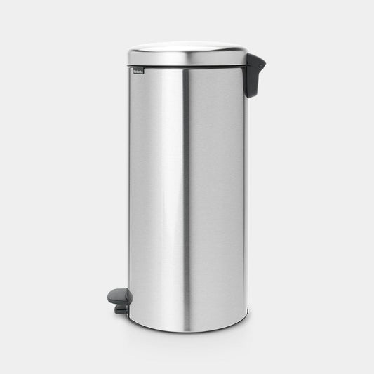 Brabantia - 30l NewIcon Pedal Bin Fingerprint Proof Matt Steel Pedal Bins | Snape & Sons