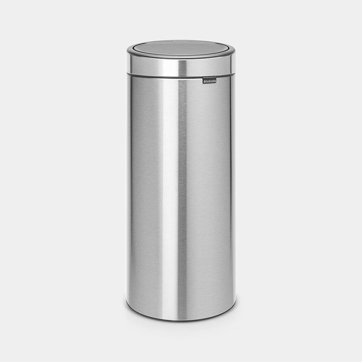 Brabantia - 30l Touch Bin Fingerprint Proof Matt Steel Touch Bins | Snape & Sons