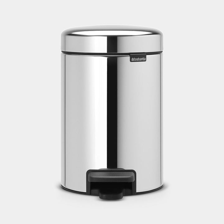 Brabantia - 3l NewIcon Pedal Bin Brilliant Steel Pedal Bins | Snape & Sons