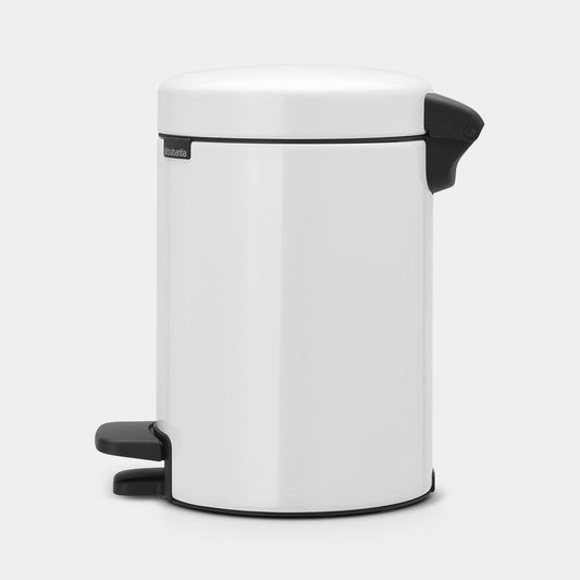 Brabantia - 3l NewIcon Pedal Bin White Pedal Bins | Snape & Sons