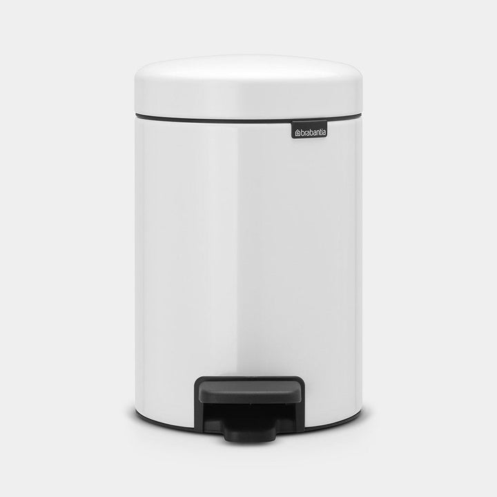 Brabantia - 3l NewIcon Pedal Bin White Pedal Bins | Snape & Sons