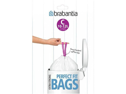 Brabantia PerfectFit Bin Liner Size-C 12l - 20 Bags Bin Liners | Snape & Sons