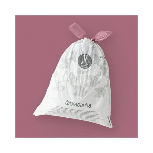 Brabantia - PerfectFit Bin Liner Size-V 2-3l - 20 Bags Bin Liners | Snape & Sons