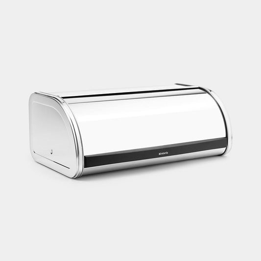 Roll Top Bread Bin Brilliant Steel