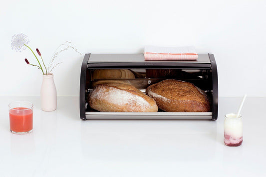 Brabantia - Roll Top Bread Bin Matt Steel Bread Bins | Snape & Sons