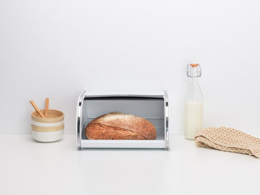 Brabantia - Roll Top Bread Bin White - Medium Bread Bins | Snape & Sons