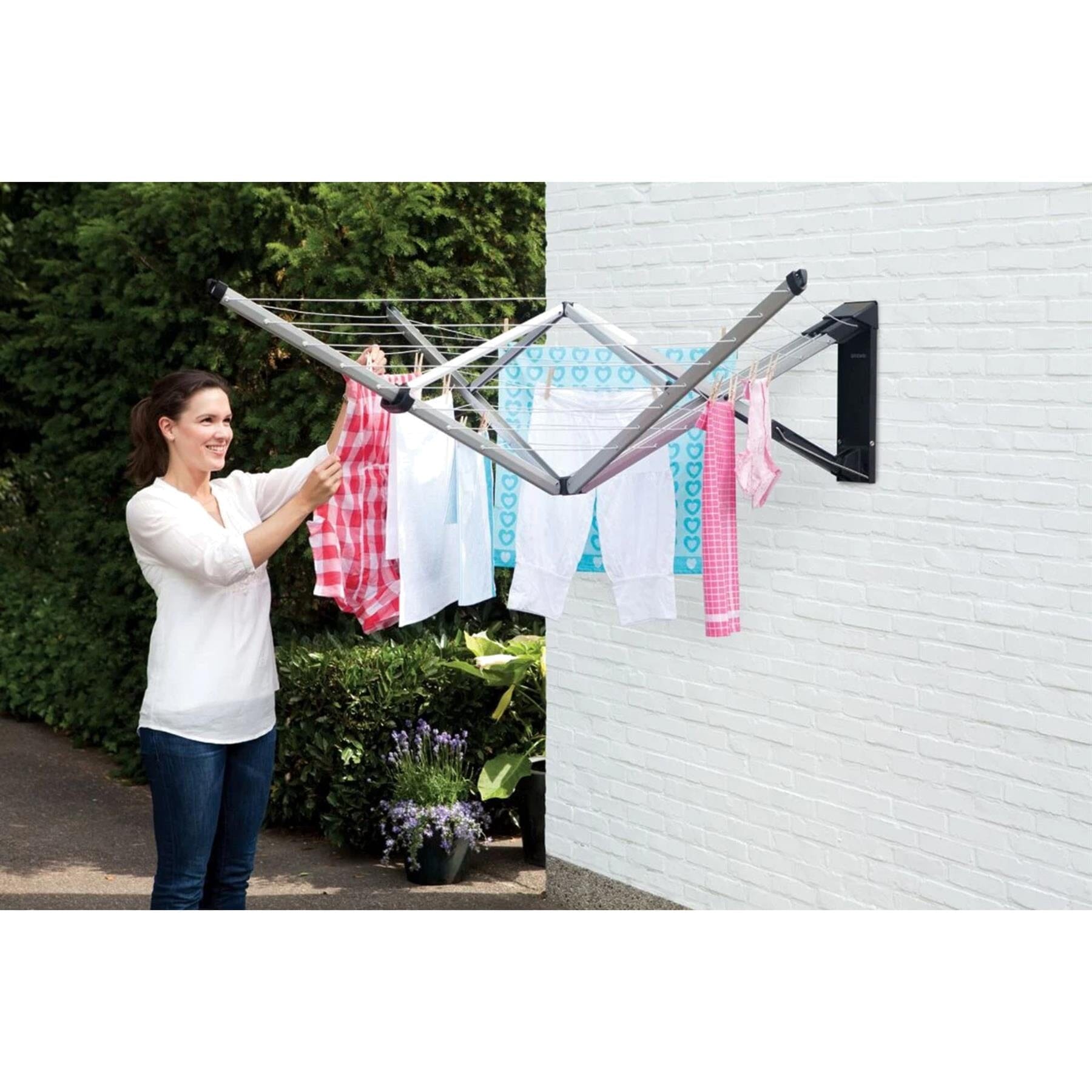 Wall mounted washing online line cover