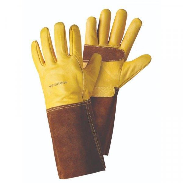Briers - Ultimate Golden Leather Gauntlet Gardening Gloves | Snape & Sons
