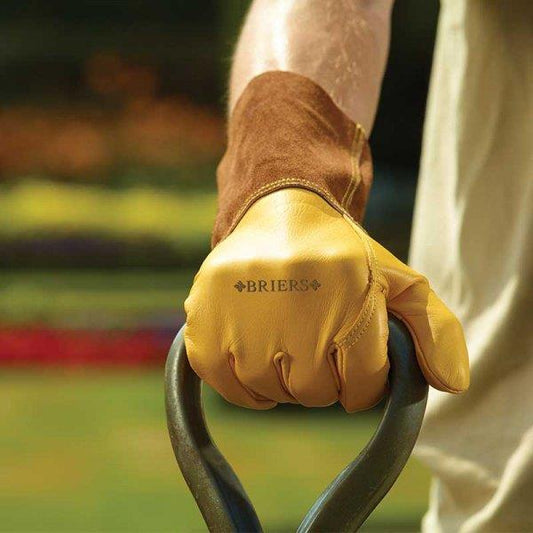 Briers - Ultimate Golden Leather Gauntlet Gardening Gloves | Snape & Sons