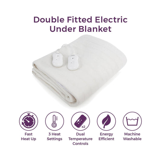 Carmen Fitted Electric Blanket with Skirt Double Heated Mattress Toppers | Snape & Sons