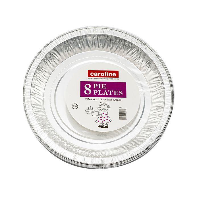 Caroline - Foil 8in Pie Plates x8 Foil Dishes | Snape & Sons