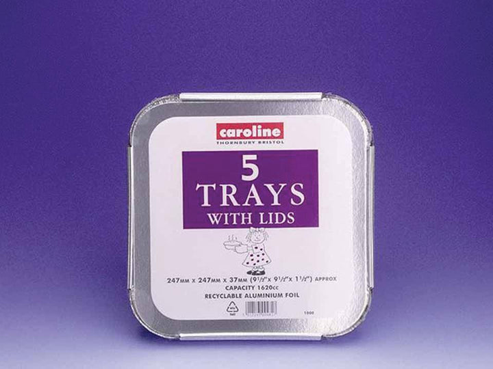 Caroline - Foil Tray & Lid 60oz x5 Foil Dishes | Snape & Sons
