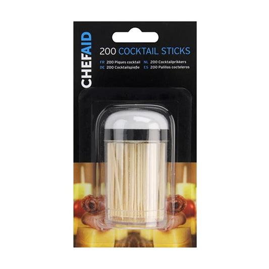 Chef Aid - Bamboo Cocktail Stick Dispenser x200 Cocktail Making Accessories | Snape & Sons