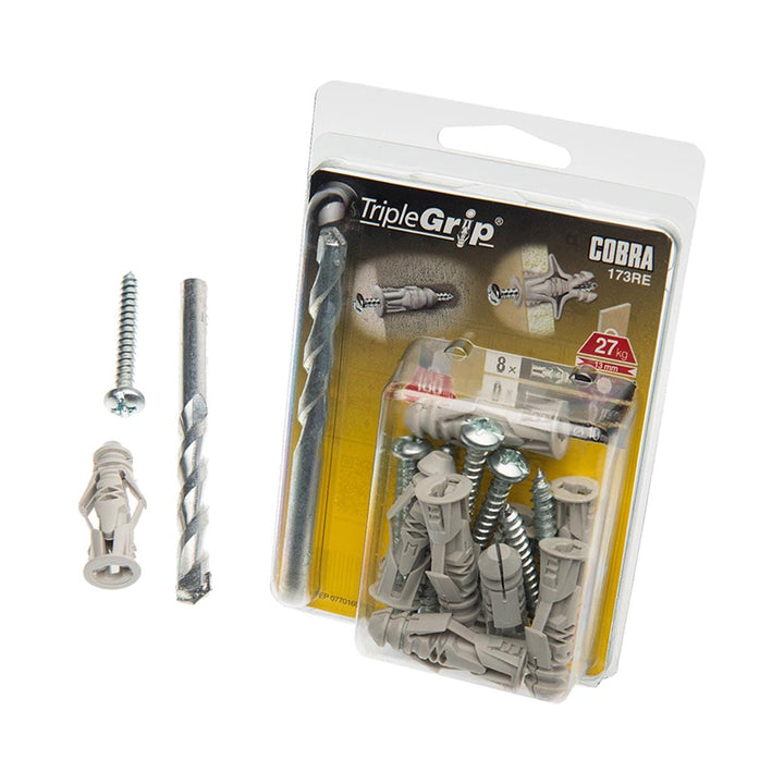 Cobra - TripleGrip 6mm Universal Wall Fixing Kit Wall Plugs | Snape & Sons