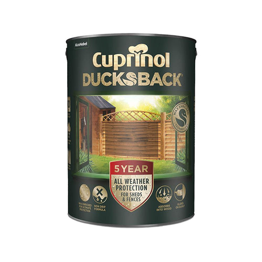 Cuprinol - 5 Year Ducksback Autumn Brown 5L Shed & Fence Paint | Snape & Sons