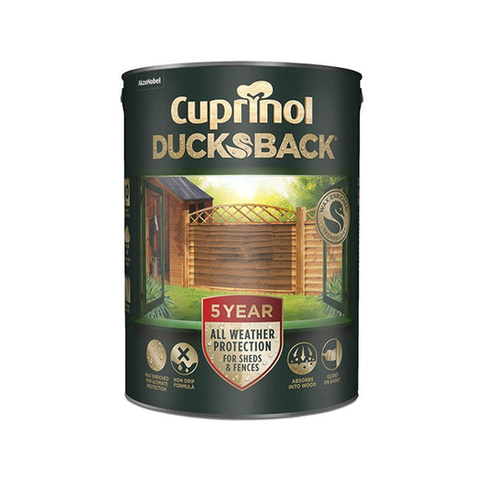 Cuprinol - 5 Year Ducksback Forest Green 5Ltr Shed & Fence Paint | Snape & Sons