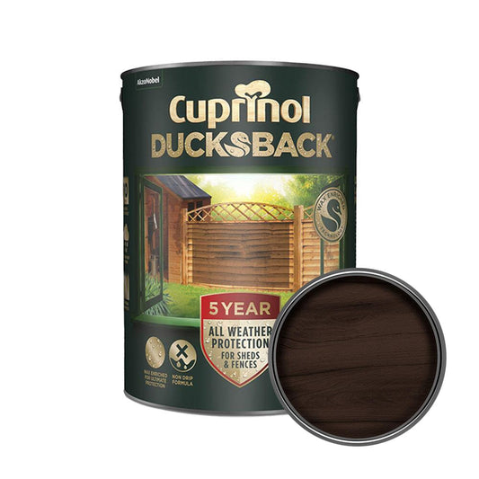 Cuprinol - 5 Year Ducksback Forest Oak 5L Shed & Fence Paint | Snape & Sons