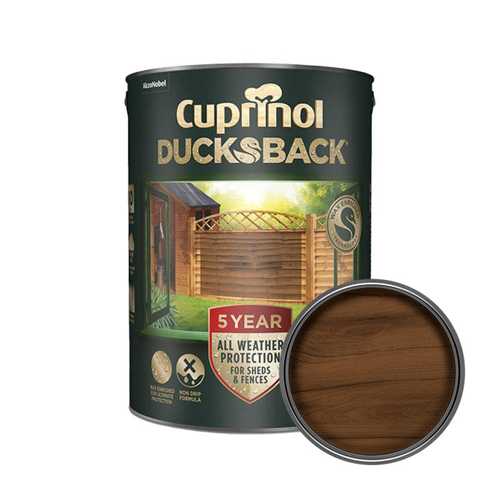 Cuprinol - 5 Year Ducksback Harvest Brown 5L Shed & Fence Paint | Snape & Sons
