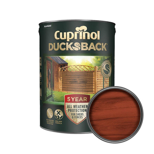 Cuprinol - 5 Year Ducksback Rich Cedar 5L Shed & Fence Paint | Snape & Sons